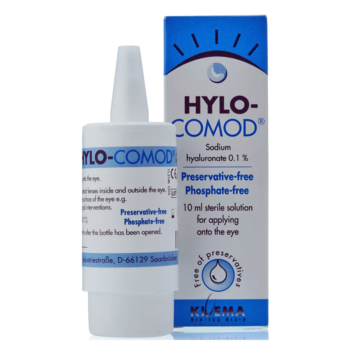 טיפות ליובש בינוני/חמור  הילו קומוד 10 מ”ל  Hylo Comod 10ml