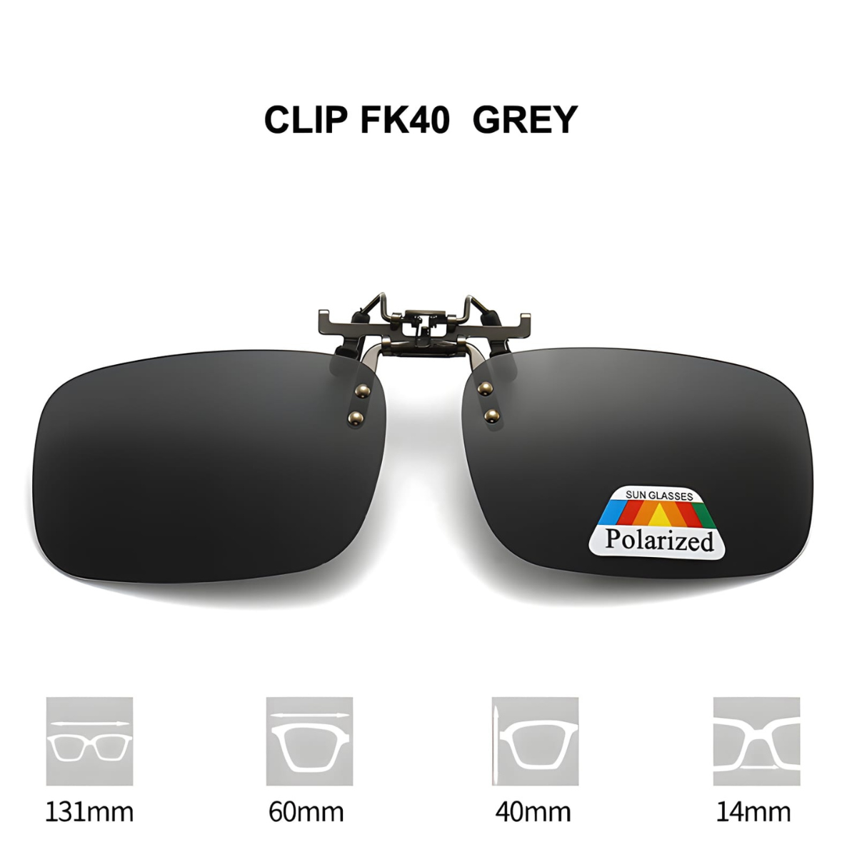קליפון שמש למשקפי ראייה  להגנה מפני קרינת UV  מתחברים למשקפיים עם קליפ (FK 40)